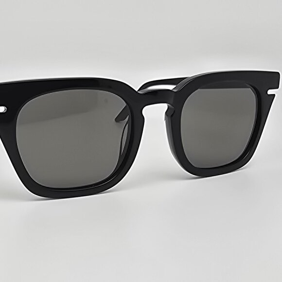 Lowercase Roseland Gloss Black Frame Flat Grey Lens Sunglasses w/ Case 49-22-149 main image 4